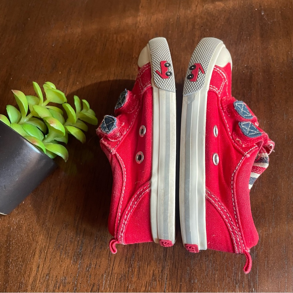 See Kai Run Stevie Red, white & Grey Sneakers Shoes Size 6.5 - Picture 5 of 11